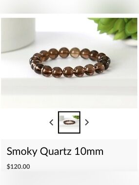 Smoky Quartz Stretch Bracelet - Brown